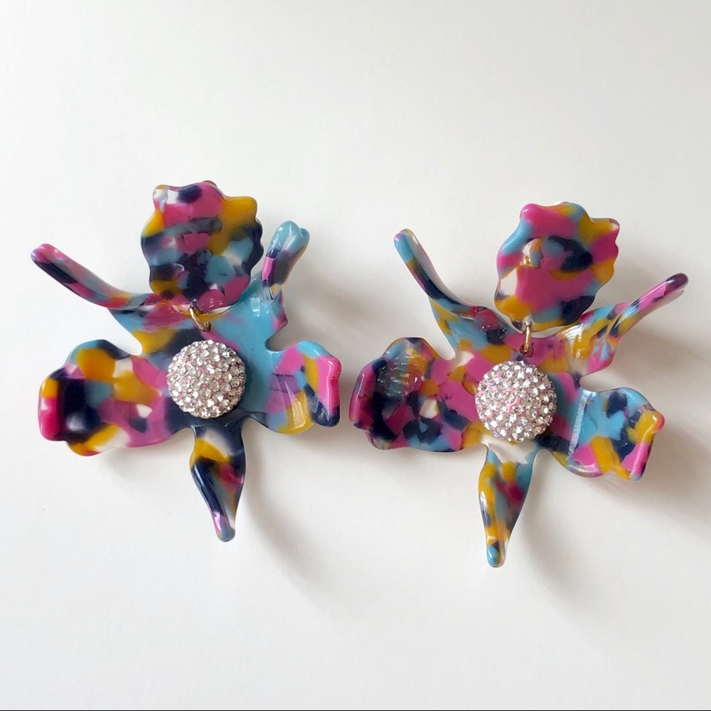 LELE SADOUGHI Crystal LiLy Clip On Earrings